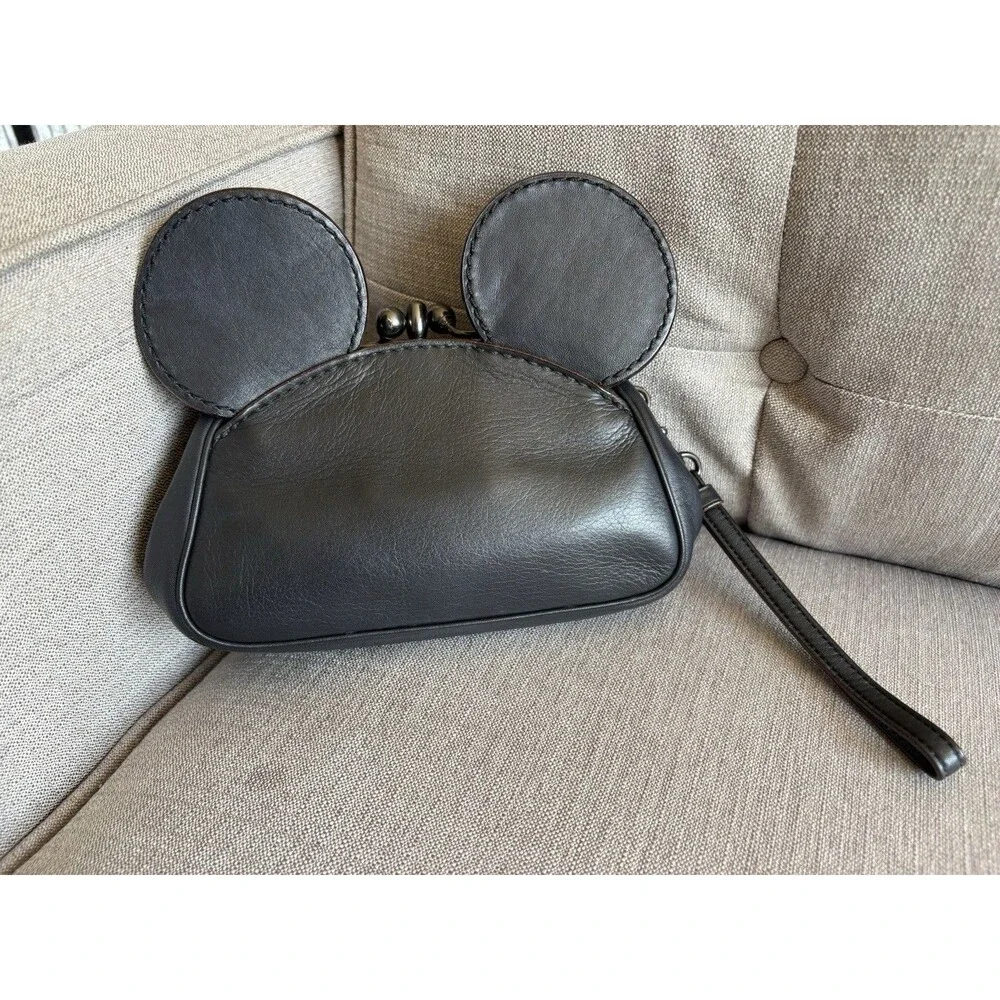 Coach x Disney Minnie Mouse Ears Kiss-lock Leather Clutch Limited Edition F30212